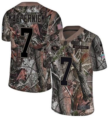 Nike 49ers #7 Colin Kaepernick Camo Men's Stitched NFL Limited Rush Realtree Jersey