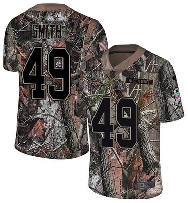 Nike Broncos #49 Dennis Smith Camo Men's Stitched NFL Limited Rush Realtree Jersey