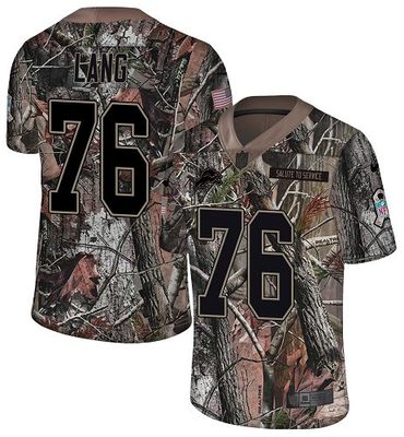 Nike Lions #76 T.J. Lang Camo Men's Stitched NFL Limited Rush Realtree Jersey