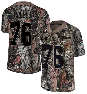 Nike Packers #76 Mike Daniels Camo Men's Stitched NFL Limited Rush Realtree Jersey