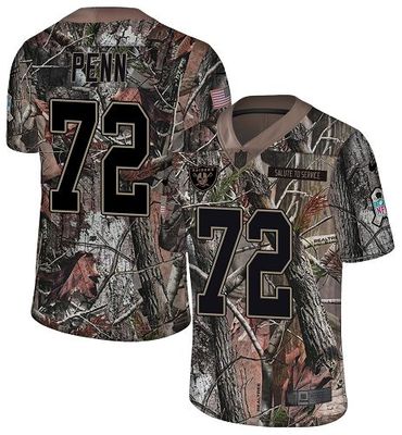 Nike Raiders #72 Donald Penn Camo Men's Stitched NFL Limited Rush Realtree Jersey