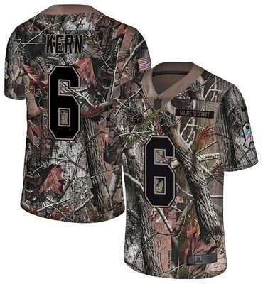 Nike Titans #6 Brett Kern Camo Men's Stitched NFL Limited Rush Realtree Jersey