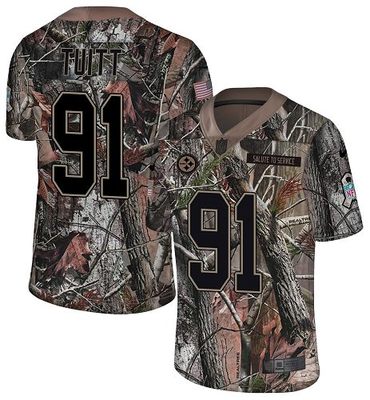 Nike Steelers #91 Stephon Tuitt Camo Men's Stitched NFL Limited Rush Realtree Jersey