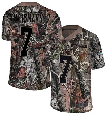 Nike Redskins #7 Joe Theismann Camo Men's Stitched NFL Limited Rush Realtree Jersey