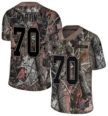 Nike Cowboys #70 Zack Martin Camo Men's Stitched NFL Limited Rush Realtree Jersey