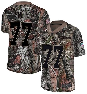 Nike Cowboys #77 Tyron Smith Camo Men's Stitched NFL Limited Rush Realtree Jersey