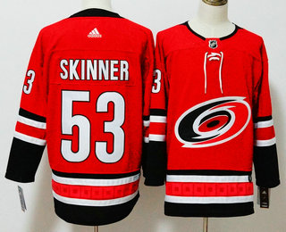 Men's Carolina Hurricanes #53 Jeff Skinner Red 2017-2018 Hockey Stitched NHL Jersey