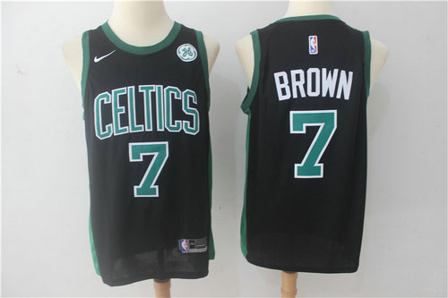 Nike Boston Celtics 7 Jaylen Brown Black NBA Swingman Jersey