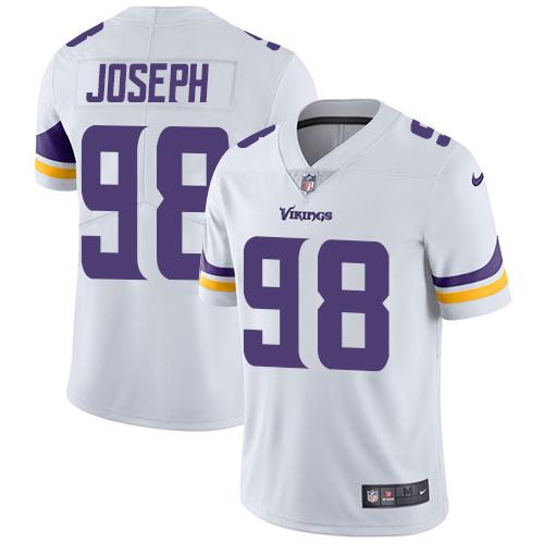 Youth Nike Minnesota Vikings #98 Linval Joseph White Stitched NFL Vapor Untouchable Limited Jersey