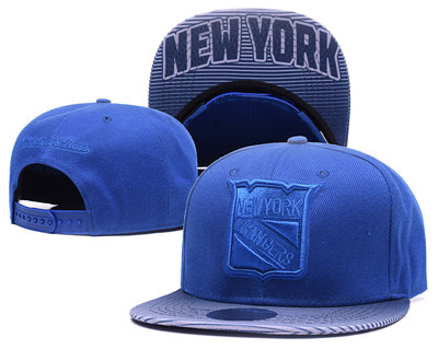 NHL New York Rangers Team Logo Blue Mitchell & Ness Adjustable Hat