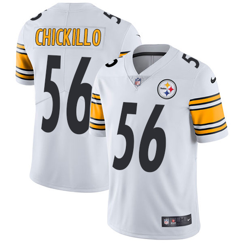 Youth Pittsburgh Steelers #56 Anthony Chickillo White Nike NFL Road Vapor Untouchable Limited Jersey