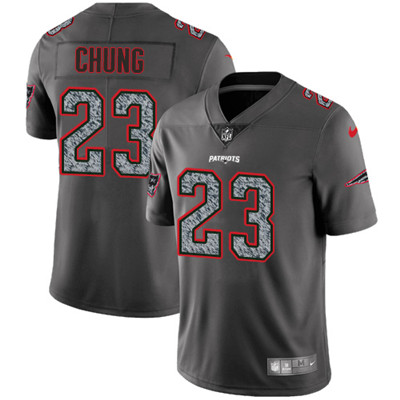 Nike New England Patriots #23 Patrick Chung Gray Static Men's NFL Vapor Untouchable Game Jersey