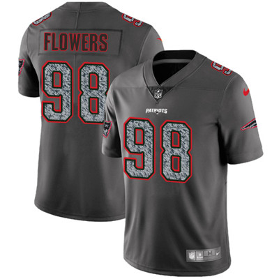 Nike New England Patriots #98 Trey Flowers Gray Static Men's NFL Vapor Untouchable Game Jersey