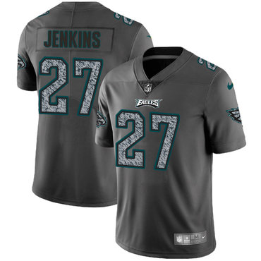 Youth Nike Philadelphia Eagles #27 Malcolm Jenkins Gray Static Stitched NFL Vapor Untouchable Limited Jersey