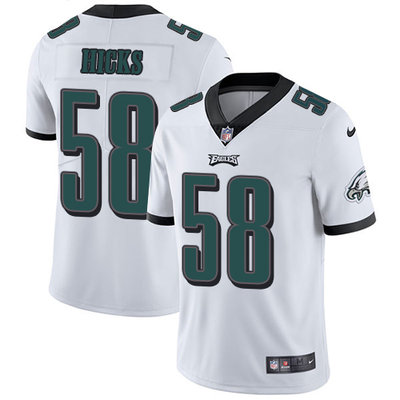 Youth Nike Philadelphia Eagles #58 Jordan Hicks White Stitched NFL Vapor Untouchable Limited Jersey