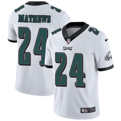 Youth Nike Philadelphia Eagles #24 Ryan Mathews White Stitched NFL Vapor Untouchable Limited Jersey