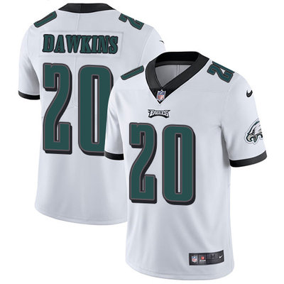 Youth Nike Philadelphia Eagles #20 Brian Dawkins White Stitched NFL Vapor Untouchable Limited Jersey