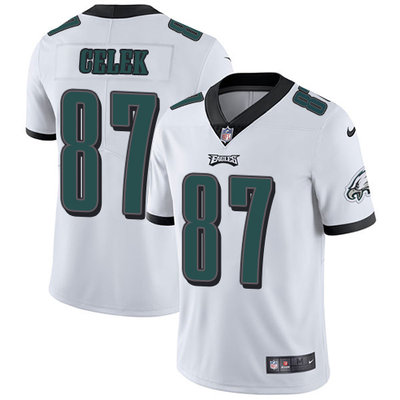 Youth Nike Philadelphia Eagles #87 Brent Celek White Stitched NFL Vapor Untouchable Limited Jersey