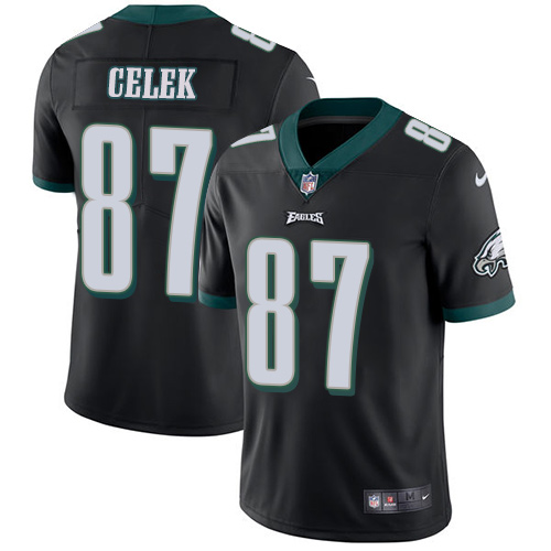 Youth Nike Philadelphia Eagles #87 Brent Celek Black Alternate Stitched NFL Vapor Untouchable Limited Jersey