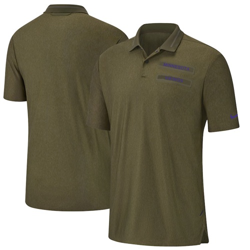 Minnesota Vikings Nike Salute to Service Sideline Polo Olive