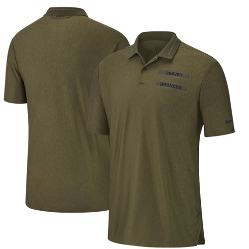 Denver Broncos Nike Salute to Service Sideline Polo Olive