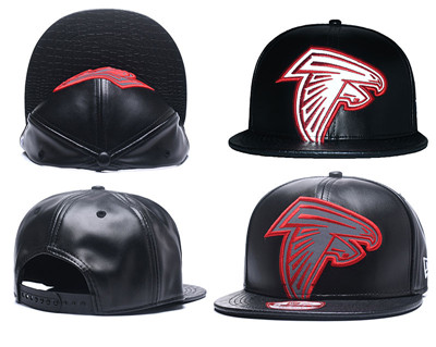 NFL Atlanta Falcons Team Logo Black Reflective Adjustable Hat C102