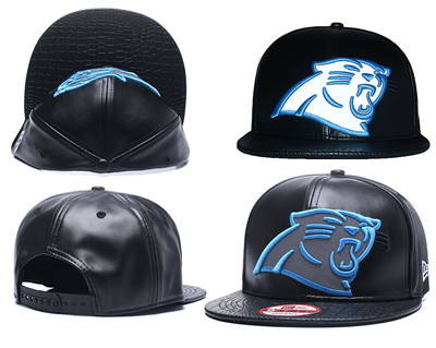 NFL Carolina Panthers Fresh Logo Black Reflective Adjustable Hat G105