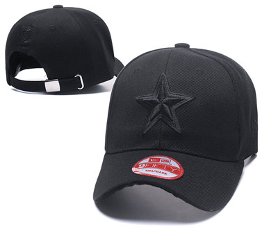 NFL Dallas Cowboys Team Logo Black Peaked Adjustable Hat SG15