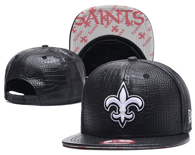 NFL New Orleans Saints Team Logo Black Snapback Adjustable Hat GS56