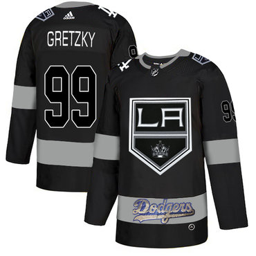 LA Kings With Dodgers 99 Wayne Gretzky Black Adidas Jersey