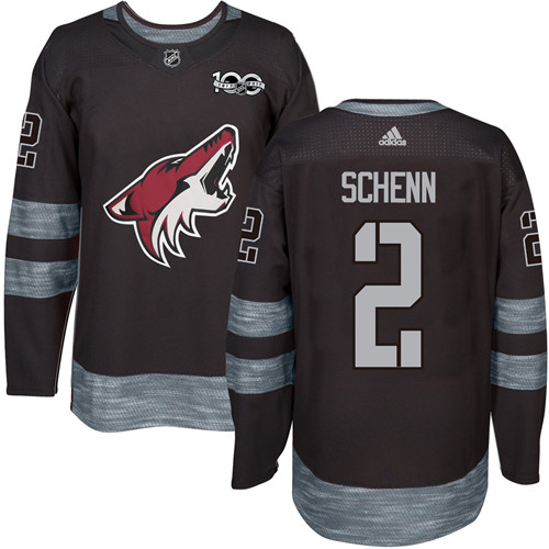 Adidas Coyotes #2 Luke Schenn Black 1917-2017 100th Anniversary Stitched NHL Jersey