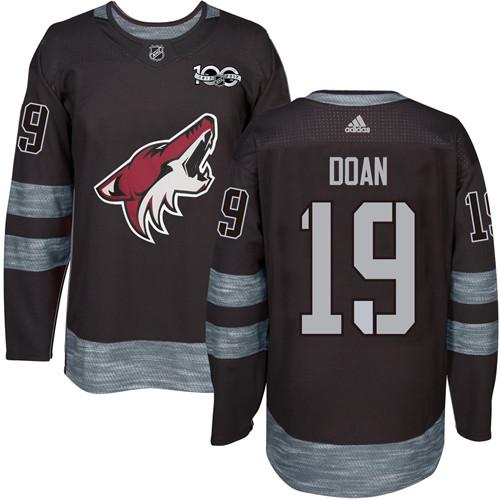 Adidas Coyotes #19 Shane Doan Black 1917-2017 100th Anniversary Stitched NHL Jersey