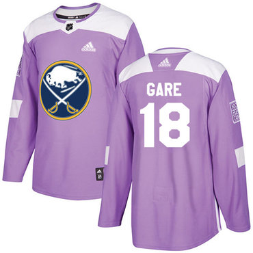 Adidas Sabres #18 Danny Gare Purple Authentic Fights Cancer Stitched NHL Jersey