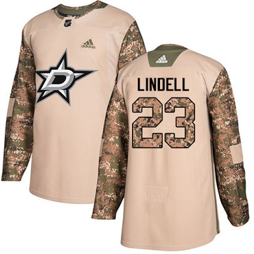 Adidas Stars #23 Esa Lindell Camo Authentic 2017 Veterans Day Stitched NHL Jersey