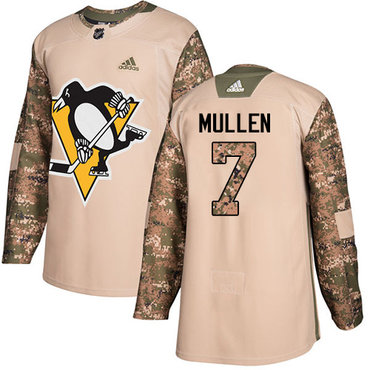 Adidas Penguins #7 Joe Mullen Camo Authentic 2017 Veterans Day Stitched NHL Jersey