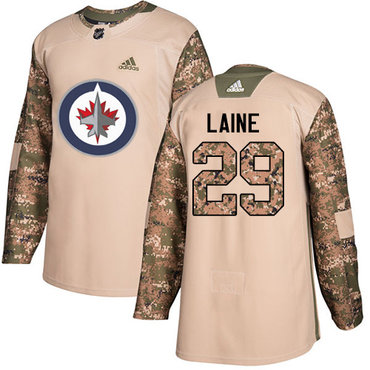 Adidas Jets #29 Patrik Laine Camo Authentic 2017 Veterans Day Stitched NHL Jersey