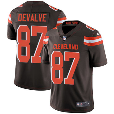 Nike Browns #87 Seth DeValve Brown Team Color Men's Stitched NFL Vapor Untouchable Limited Jersey