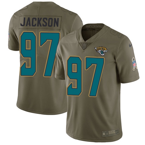 Nike Jaguars #97 Malik Jackson Olive Men's Stitched NFL Limited 2017 Salute To Service Jersey