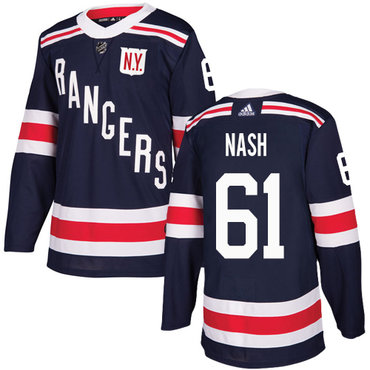 Adidas Rangers #61 Rick Nash Navy Blue Authentic 2018 Winter Classic Stitched NHL Jersey