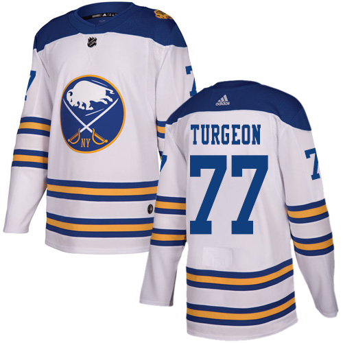 Adidas Sabres #77 Pierre Turgeon White Authentic 2018 Winter Classic Stitched NHL Jersey