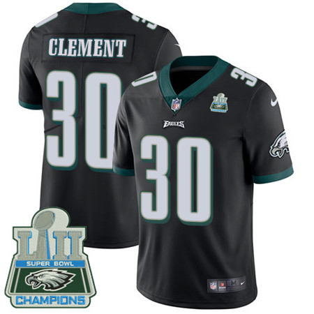 Nike Eagles #30 Corey Clement Black Alternate Super Bowl LII Champions Men's Stitched NFL Vapor Untouchable Limited Jersey