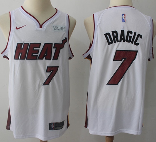 Nike Miami Heat #7 Goran Dragic White NBA Swingman Association Edition Jersey