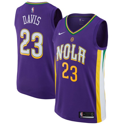 Nike New Orleans Pelicans #23 Anthony Davis Purple NBA Swingman City Edition Jersey