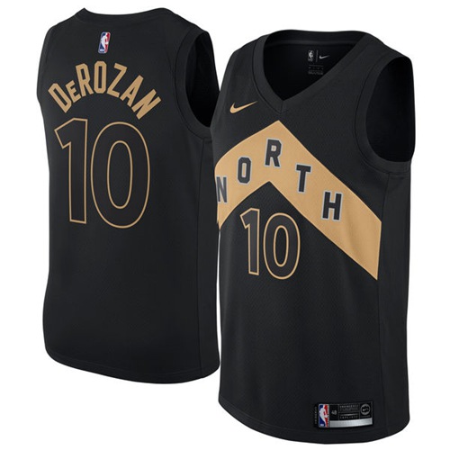 Nike Toronto Raptors #10 DeMar DeRozan Black NBA Swingman City Edition Jersey