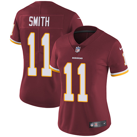 Women's Nike Washington Redskins #11 Alex Smith Burgundy Red Team Color Stitched NFL Vapor Untouchable Limited Jersey