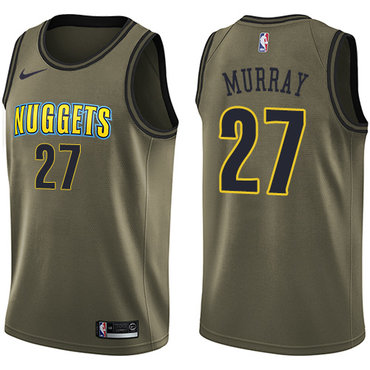 Nike Denver Nuggets #27 Jamal Murray Green Salute to Service NBA Swingman Jersey