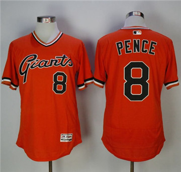 San Francisco Giants #8 Hunter Pence Orange Flexbase Authentic Collection Cooperstown Stitched MLB Jersey