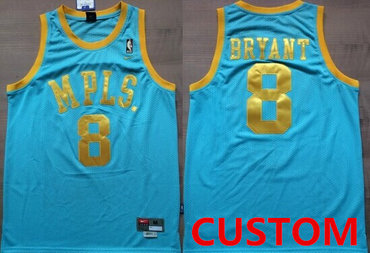 Custom Los Angeles Lakers MPLS Blue Swingman Throwback Jersey