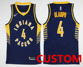 Custom Men's Indiana Pacers New Navy Blue 2017-2018 Nike Swingman Stitched NBA Jersey