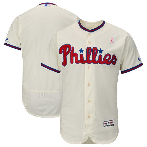 Philadelphia Phillies Blank Cream 2018 Mother's Day Flexbase Jersey